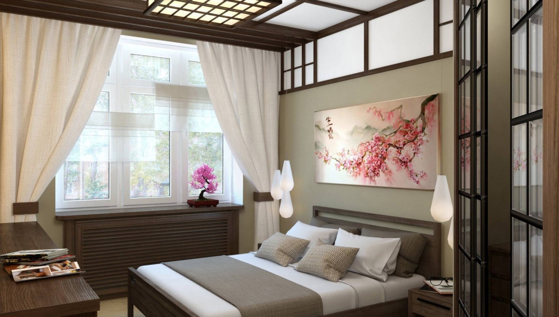 Спальня в японском стиле, фото дизайна интерьера - Интернет-журнал Inhomes